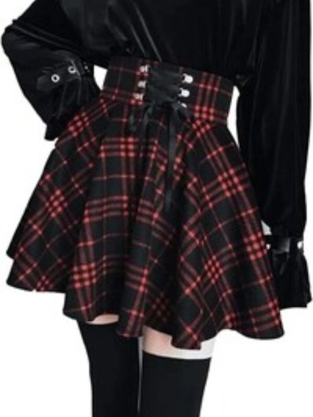 Tartan Plaid GOTHIC Grunge LOLITA Cosplay Skater Skirt Skort Size Small / Medium
